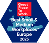 BEST SMALL & MEDIUM WORKPLACES EUROPE 2025 LOGO